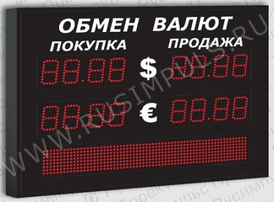 Подробнее о Импульс-306-2x2xZ4-S6x64 табло валют с бегущей строкой