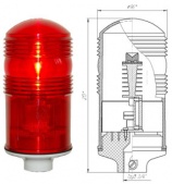 Подробнее о ЗОМ-2 >10cd, тип «А», 30-265V AC/DC, IP65 заградительный огонь