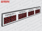 Подробнее о Импульс-413P-L4xD13x4 табло часовых поясов