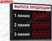 Подробнее о Импульс-918-L3xD18x4 табло производственных показателей